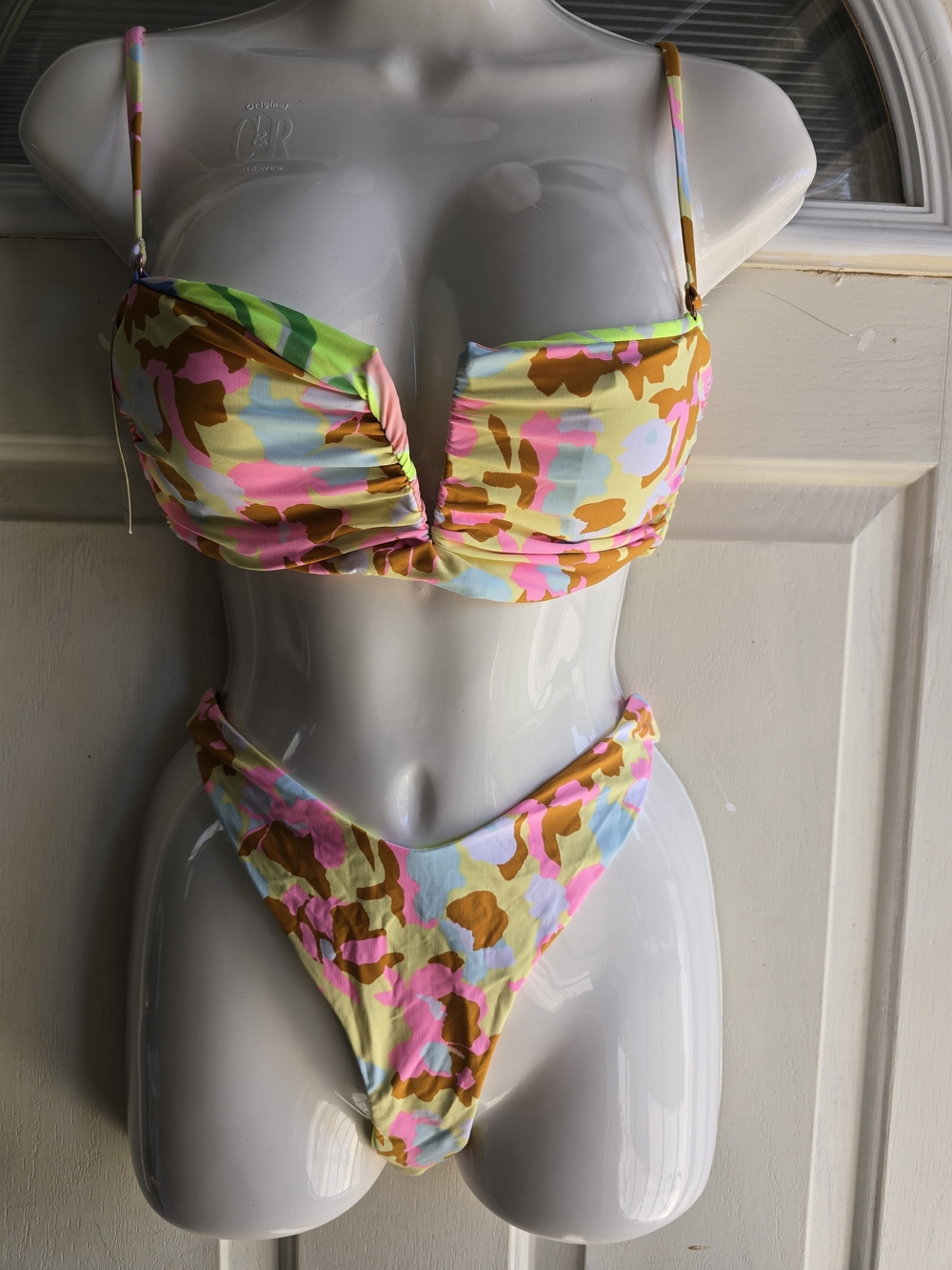 Maaji Multicolor Double Sided Print Bikini — Pink, Yellow, Green, Blue, Brown
